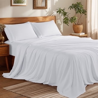 Bed Sheet Set Monochromatic Style Crisp Layering Deep Pockets
