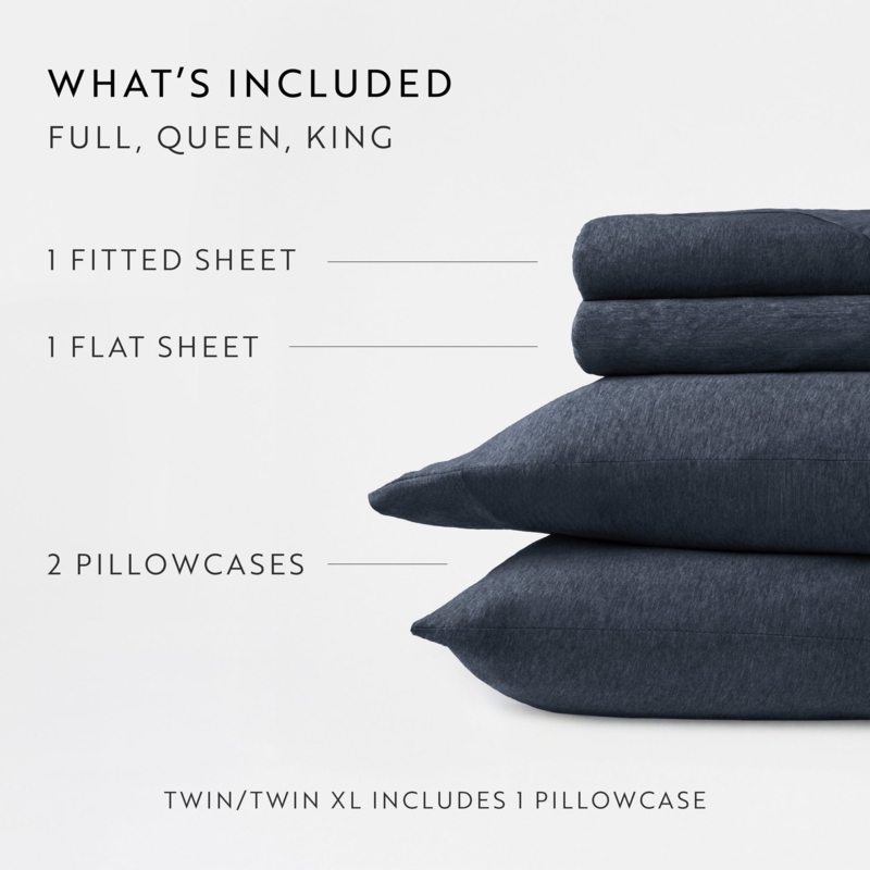 Bed Sheet Set Oatmeal Heathered Jersey Knit Breathable Deep Pocket