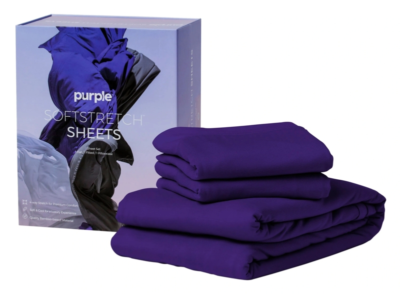 Bed Sheet Set Plum Stretch Fabric Modern Stretch Bed Linens