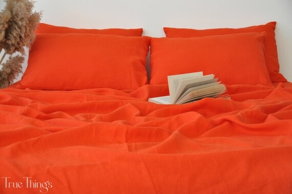 Bed Sheet Set Relaxed Bedding Style Rumpled Texture Warm Earthy Bedroom