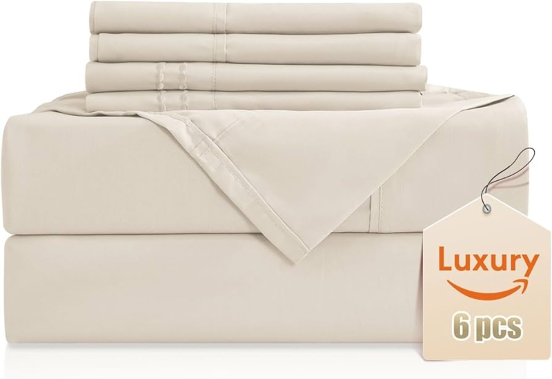 Bed Sheet Set Silky Fabric Wrinkle Free Luster Classic
