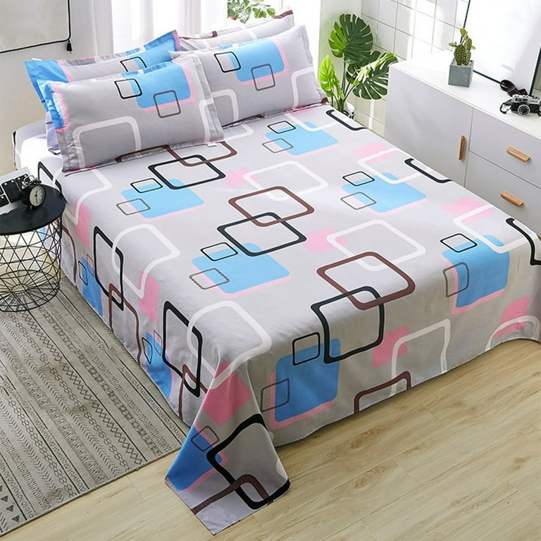 Bed Sheet Set Silver Gray Cotton Matte Finish Contemporary