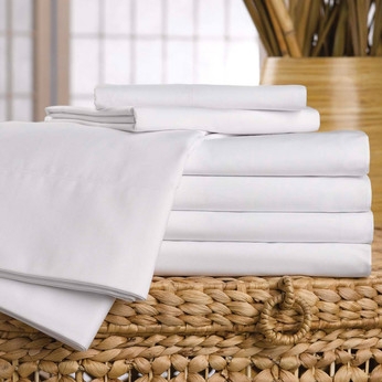 Bed Sheets Classic Hemmed Border Matte Woven Textile Detail