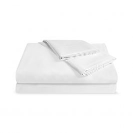 Bed Sheets Matte Finish Plain Weave Folded Edges White