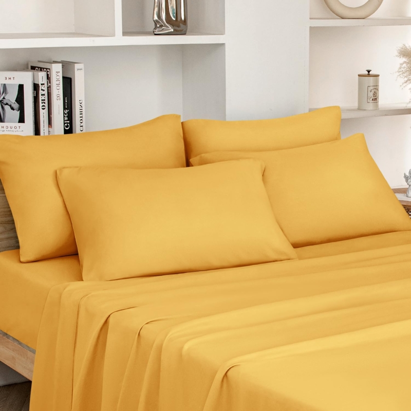 Bed Sheets: Saturated Tone, Brushed Finish - Brushed Microfiber Sheet Set