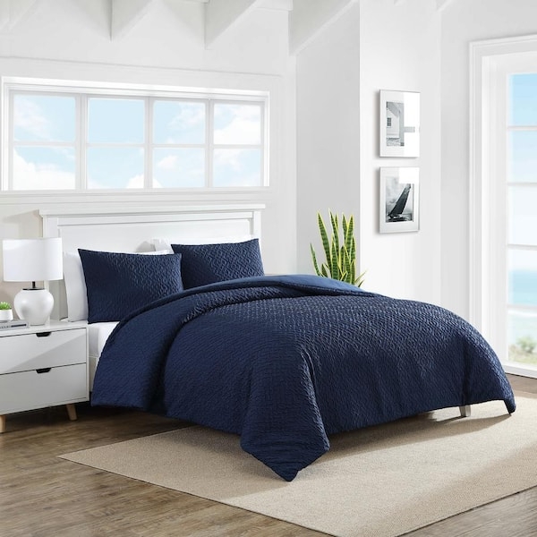 Bedding Set Bold Horizontal Stripes Nautical Coastal Style