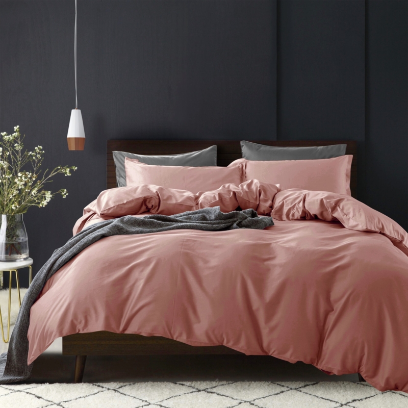 Bedding Set, Clay Cotton Sateen, Earthy Modern Scandinavian Styling.