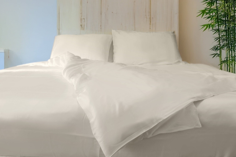 Bedding Set Cream Linen Like Fabric Minimalist Bedroom Decor