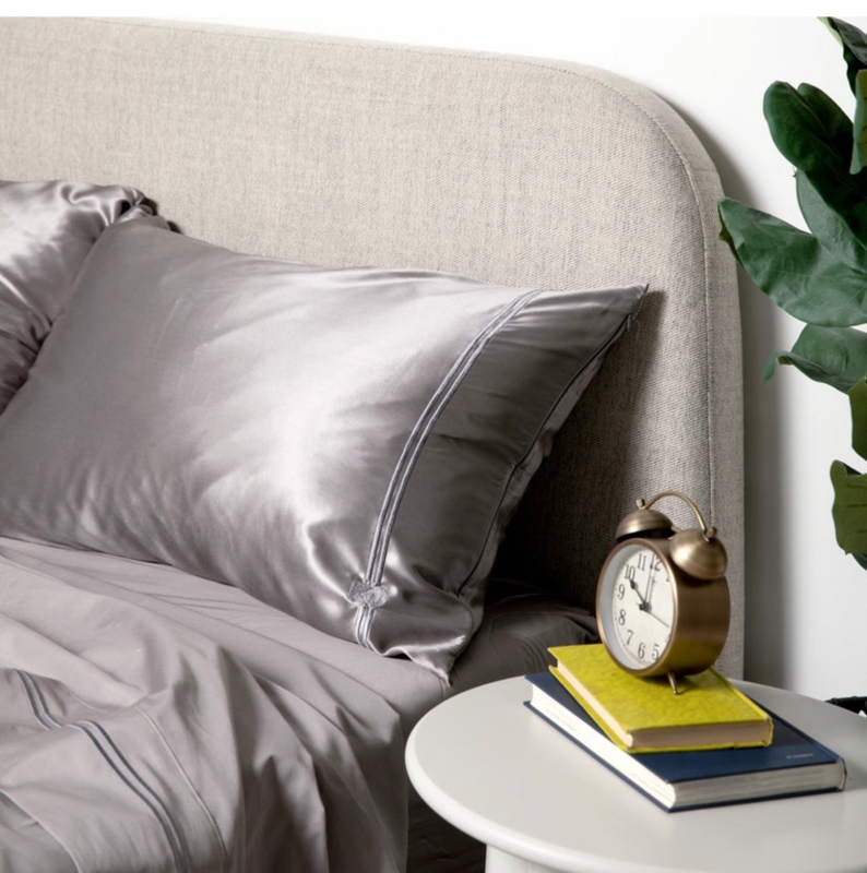 Bedding Set Grey Tonal Mismatched Textures Silk And Cotton Bedding Mix