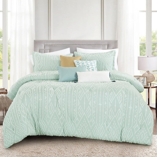 Bedding Set Light Blue Solid Color Ultra Soft Matte Finish