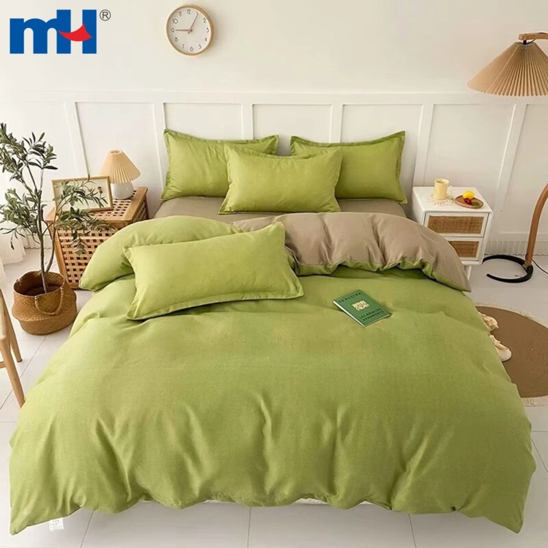 Bedding Set Petrol Blue Duvet Cover Matte Finish Moody