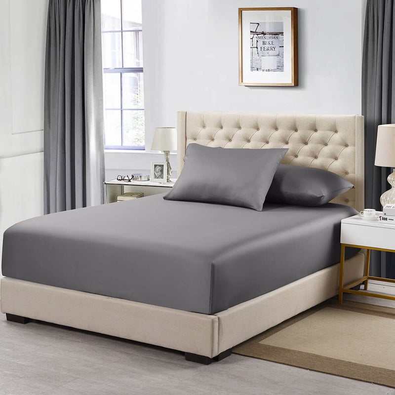 Bedding Set Sage Green Hue Matte Cotton Texture Serene Bedroom