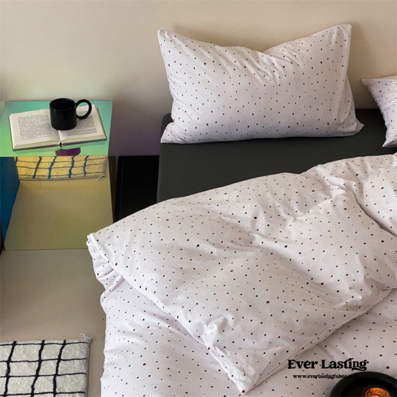 Bedding Set Soft Jersey Appearance Mini Polka Dot Pattern Minimalist