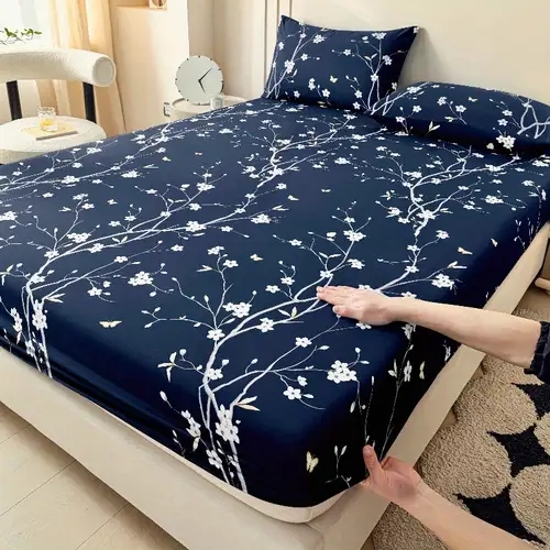 blue bed sheets sold on Temu United States