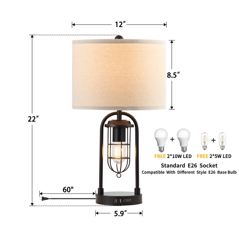 Blue Patterned Glass Coastal Table Lamp Set Lattice Nightlight