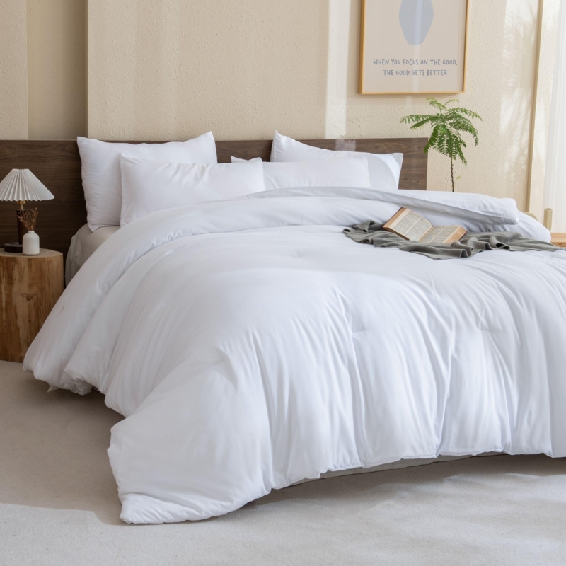 Box Stitch Comforter Set Scandinavian Style Bedroom Furniture