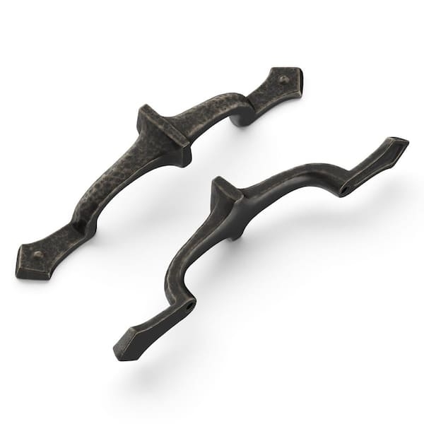 Branch Silhouette Cabinet Pull Antique Finish Organic Texture Dark Brown