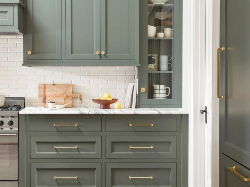 Brushed Brass Drawer Pull: Beaded Edge Detailing