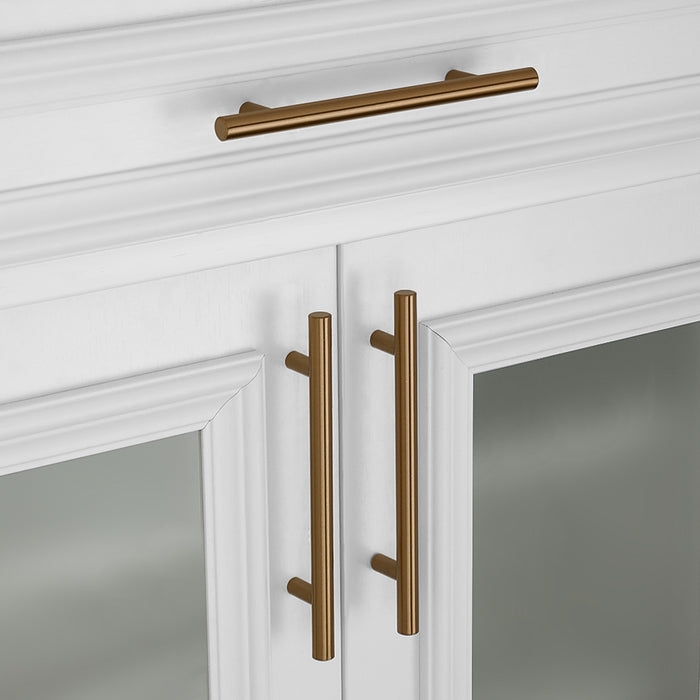 Brushed Champagne Bronze Bar Cabinet Pulls with Rectangular Posts