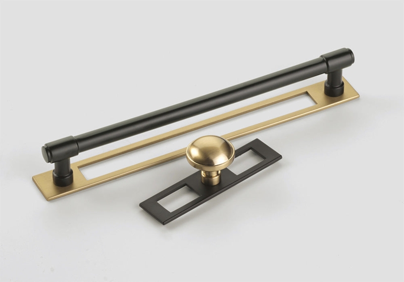 Cabinet Backplate Matte Black Slim Profile Rounded Ends Minimalist