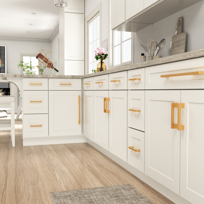 Cabinet Handle: Ultra Slim Profile Bar for Reeded Surface Contrast