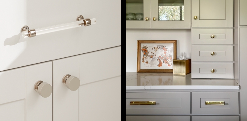 Cabinet Hardware Assortment: Mixed Metal Finishes & Styles