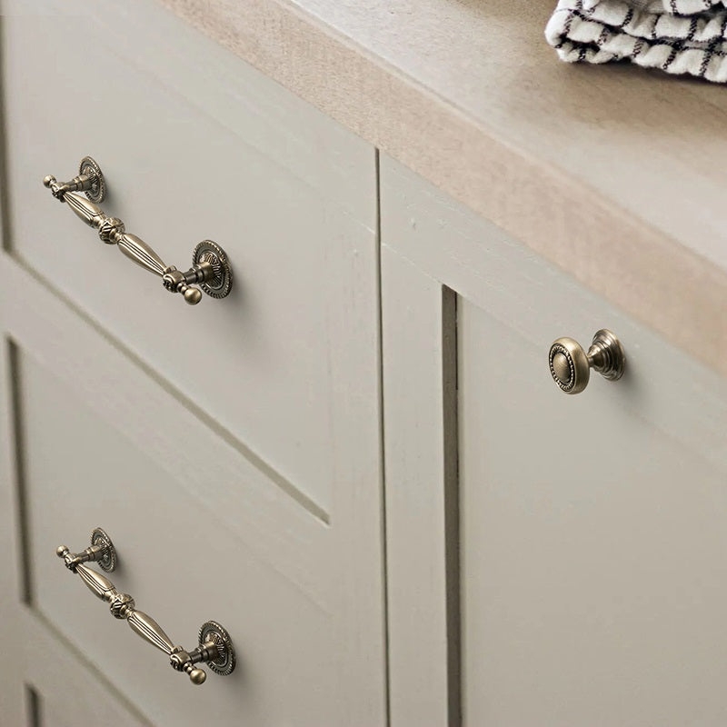 Cabinet Hardware Collection Mixed Finish T-Bar Round Knob Nordic