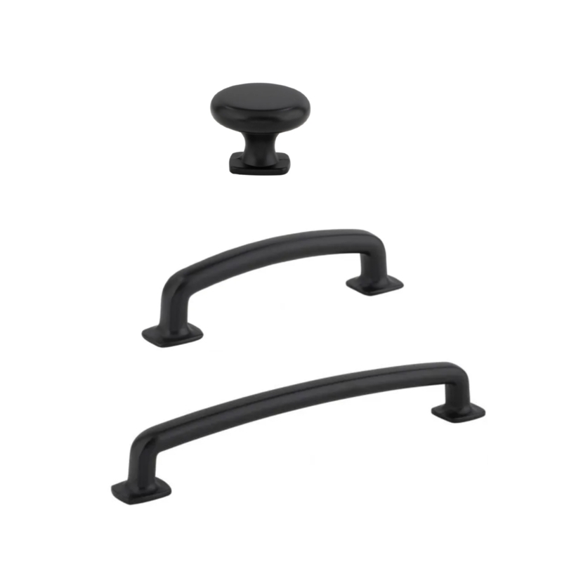 Cabinet Hardware: T-Bar Pulls and Round Knob Collection, Matte Finish