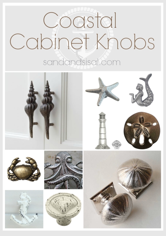 Cabinet Knob Set Sea Life Motifs Antiqued Pewter Nautical Decor