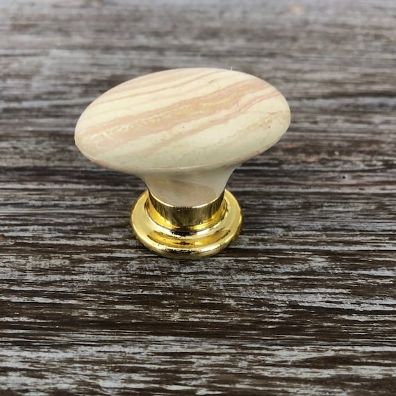 Cabinet Knob: Spherical Form with Matte Birch Color Finish