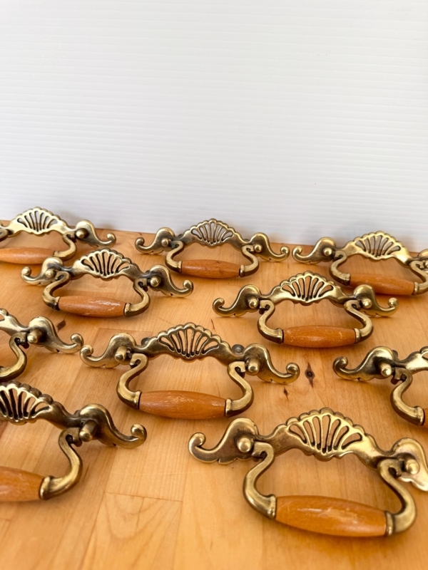Cabinet Knobs Ceramic Patterning Sage Green Glossy Bohemian Hardware