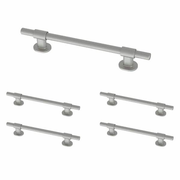 Cabinet Pull Adjustable Width Satin Nickel Bar Design