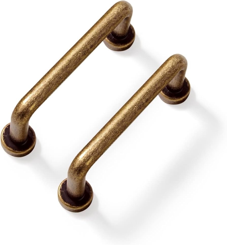 Cabinet Pull Antique Brass Arched Handle Contemporary Bow Drawer Pulls