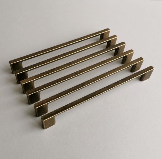 Cabinet Pull Antique Brass Bow Handle Traditional Design