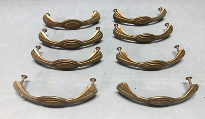 Cabinet Pull: Antiqued Dark Metal Curved Arched Silhouette