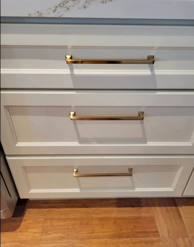 Cabinet Pull Bamboo Motif Champagne Bronze Finish Ridged Texture