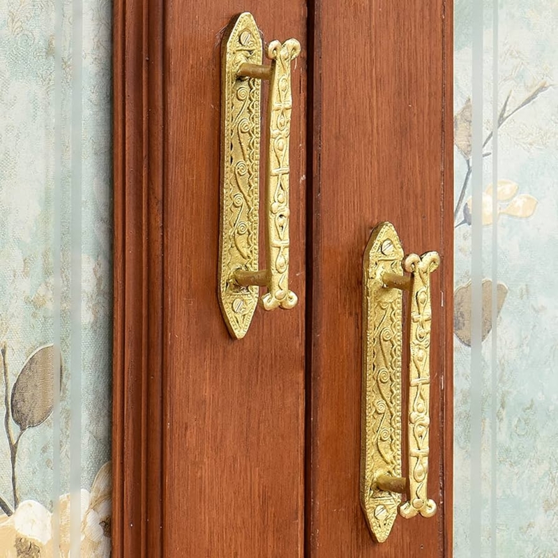 Cabinet Pull Branch Like Texture Antique Brass Nature Inspired Hardware