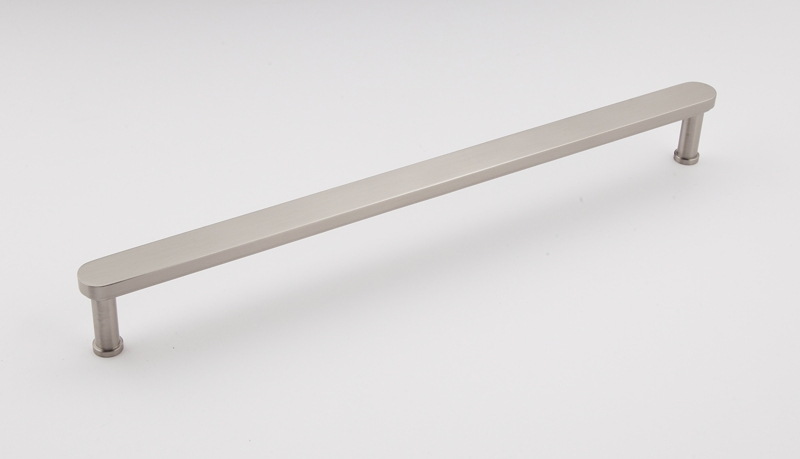 Cabinet Pull Brushed Silver Slim Profile Minimalist Long Drawer Hardware