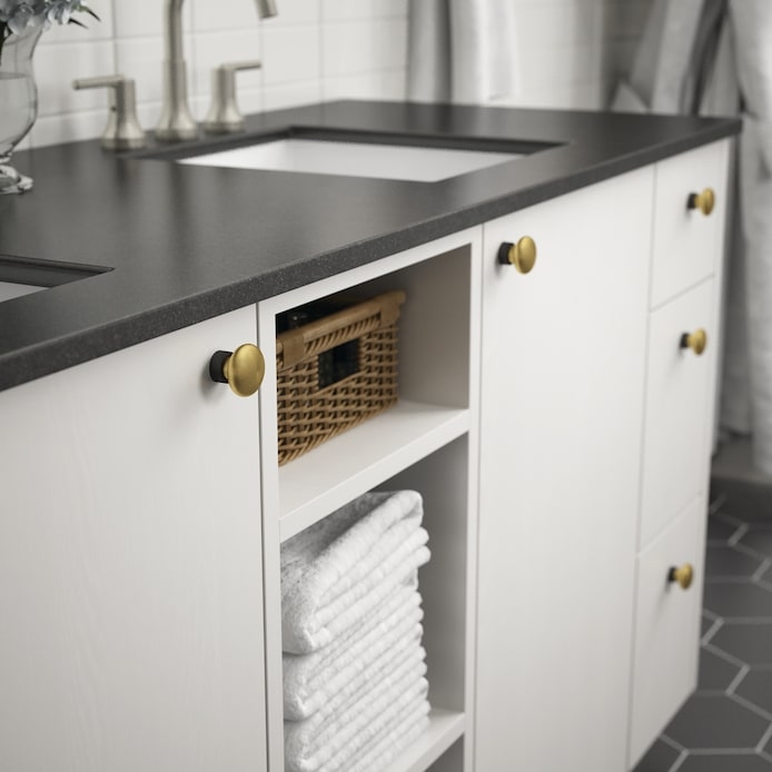 Cabinet Pull Dual Finish Matte Black Brushed Accents Modern Hardware