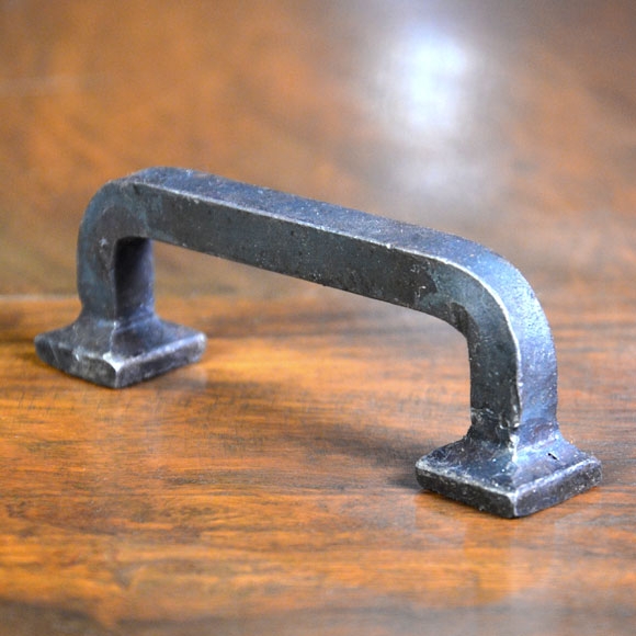 Cabinet Pull Hacienda Style Hammered Texture Curved Handle