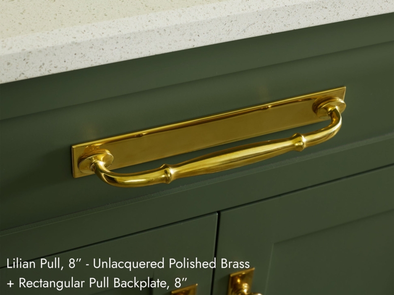 Cabinet Pull High-Shine Linear Handle Rectangular Plate Elegant