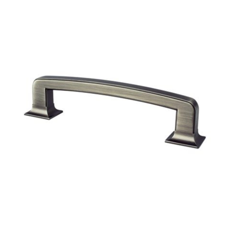 Cabinet Pull Knurled Detailing Dark Brushed Gray Finish T Bar Handle