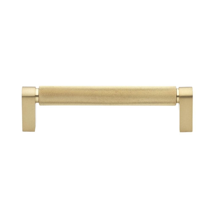 Cabinet Pull: Knurled Satin Finish Bar with Industrial Chic Textured Grip