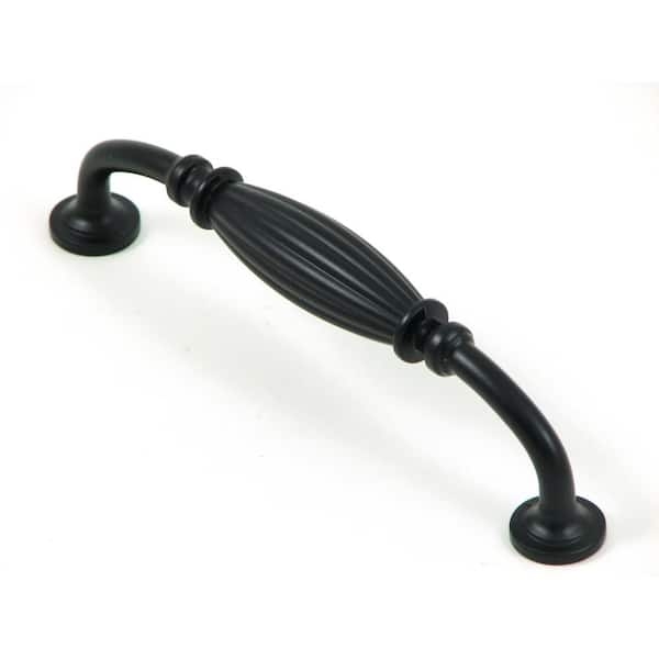 Cabinet Pull Matte Black French Country Tiered Base
