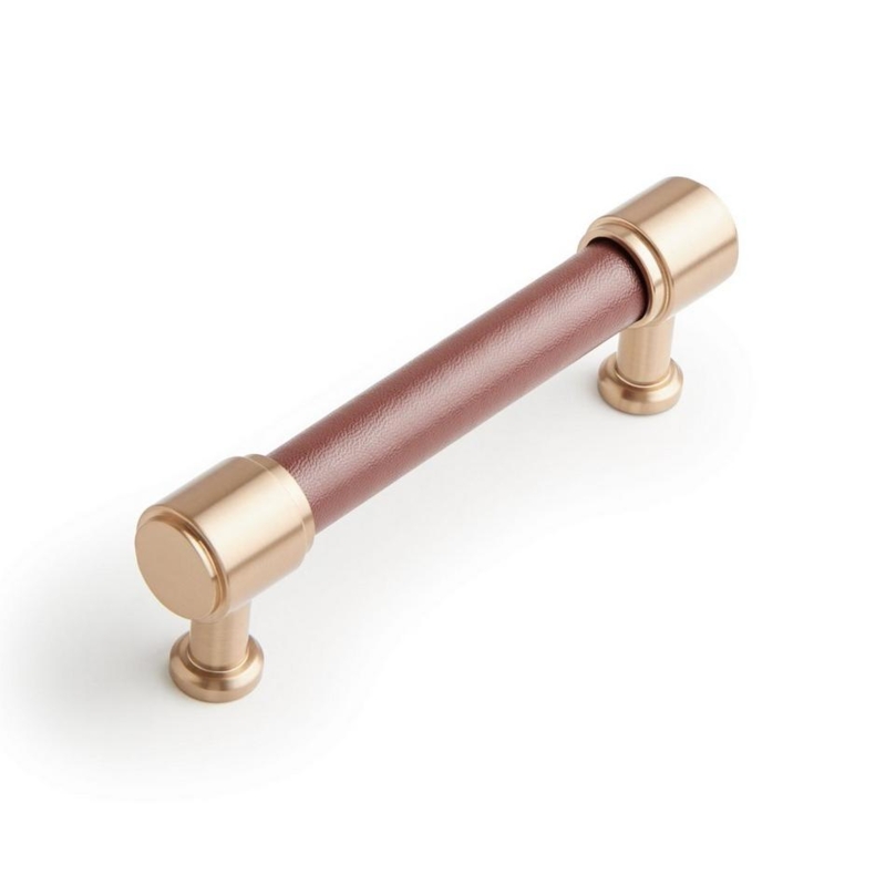 Cabinet Pull: Mixed Material Drawer Handles, Polished Nickel Finish.