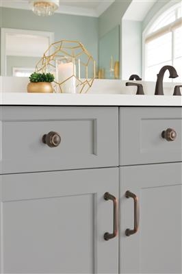 Cabinet Pull Oil Rubbed Bronze Finish Squared Bases Transitional