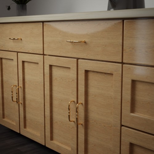 Cabinet Pull: Polished Brass Spooled Design Traditional Hardware