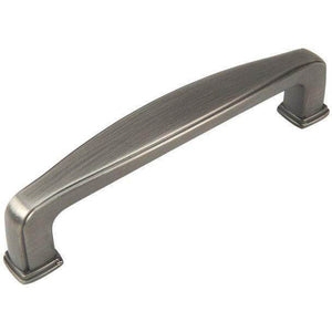 Cabinet Pull, Rectangular Bar, Antique Silver, Geometric Silhouette