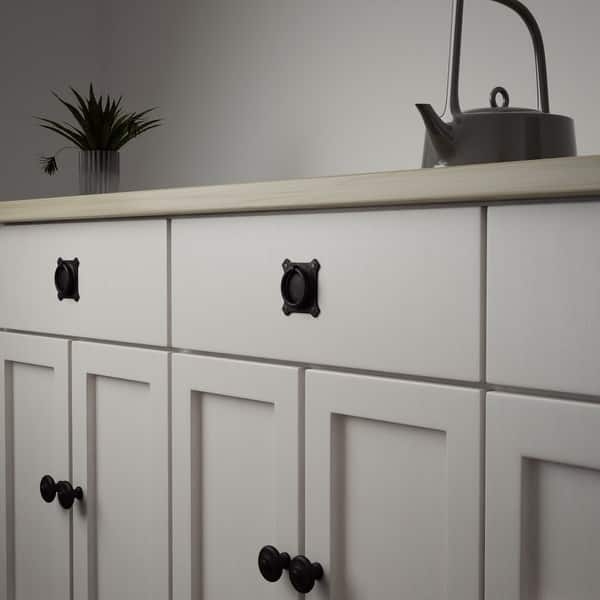 Cabinet Pull Ring Drop Handle Rectangular Backplate Rustic Hardware