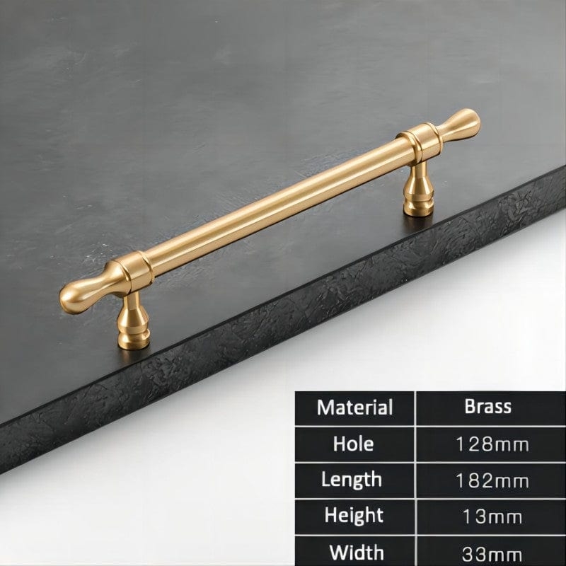 Cabinet Pull Satin Brass Ornate French Provincial Leaf